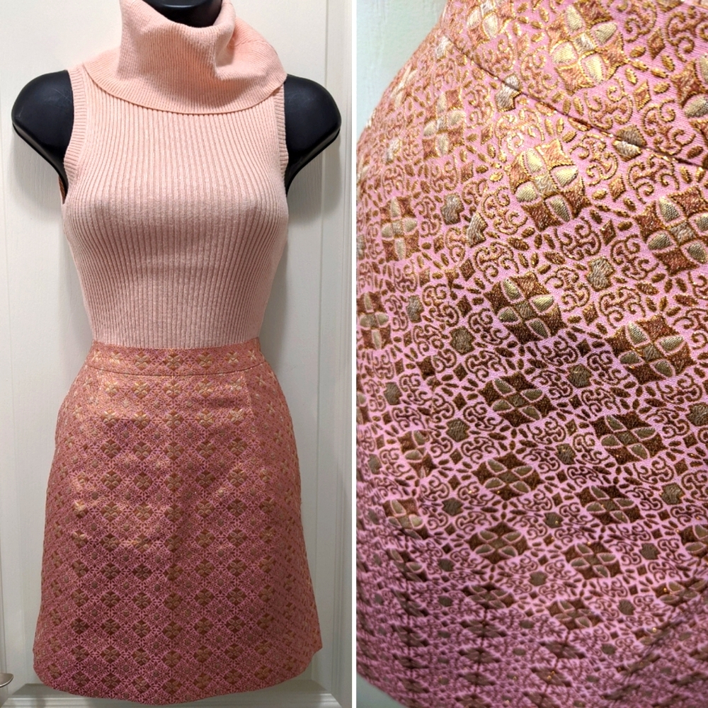 J.Crew Metallic Pink Skirt 💕
